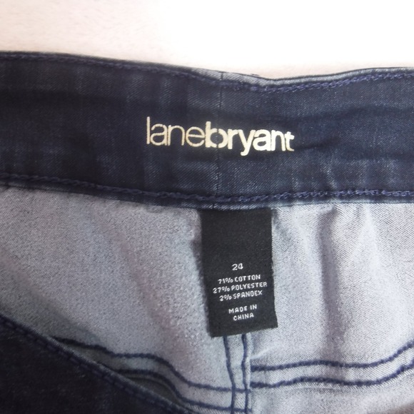 Lane Bryant Womens Plus Size Dark Wash Denim Jeans Size 24 Stretch - Picture 3 of 9